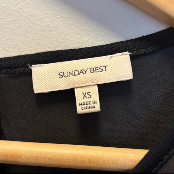 Sunday Best Aritzia black sheer crop with open back slit. - Picture 3 of 7